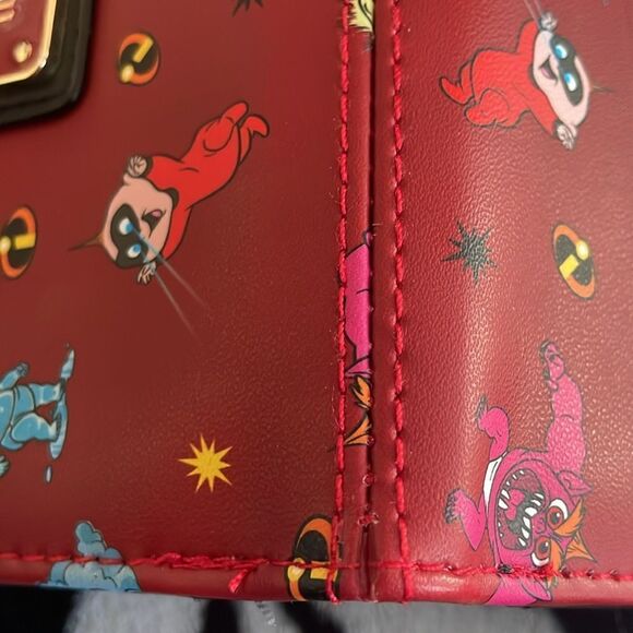 Pixar incredibles Brand new jack jack hard tag red loungefly faux leather wallet - Picture 12 of 14